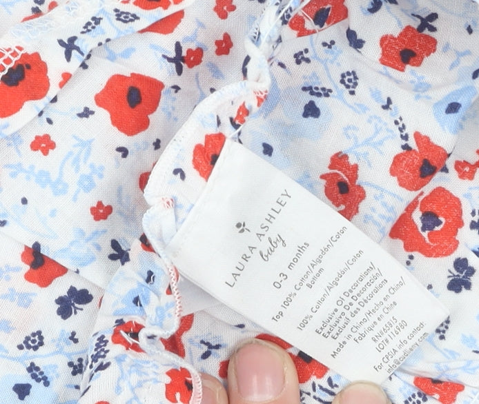 Laura Ashley Baby Floral Blouse, 0-3 Months, Multicoloured