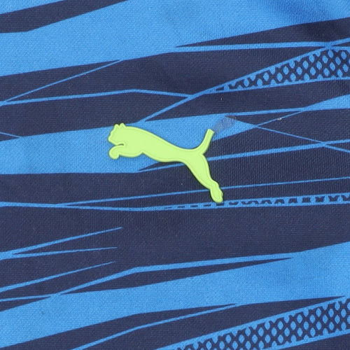 Puma Boys Blue Pullover Hoodie, Graphic Print, Size S