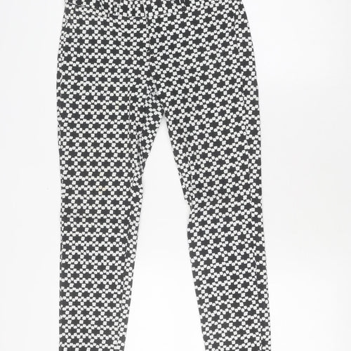 Banana Republic Women's Black Geometric Trousers, Size S
