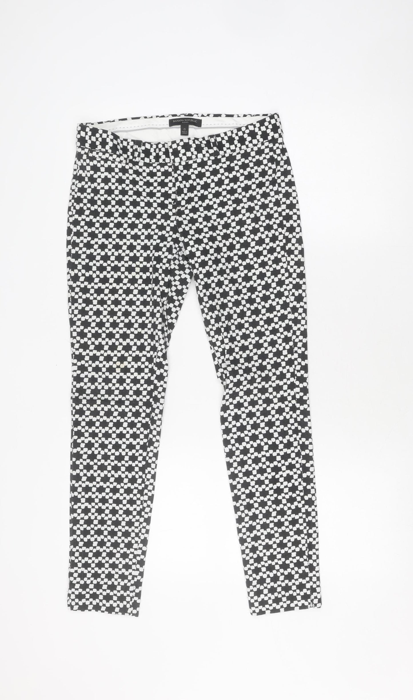 Banana Republic Women's Black Geometric Trousers, Size S