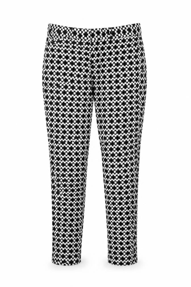 Banana Republic Women's Black Geometric Trousers, Size S