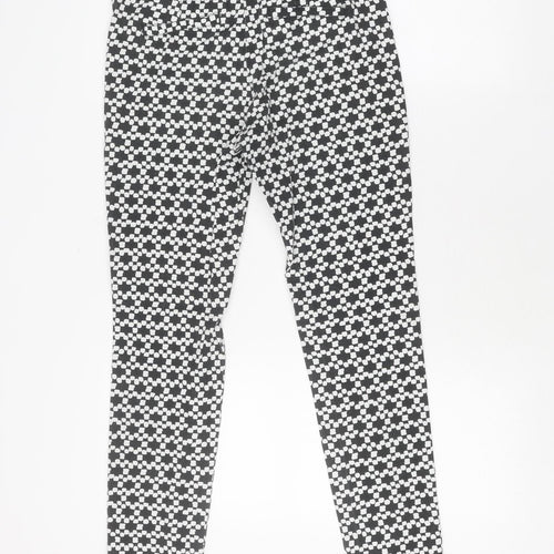 Banana Republic Women's Black Geometric Trousers, Size S