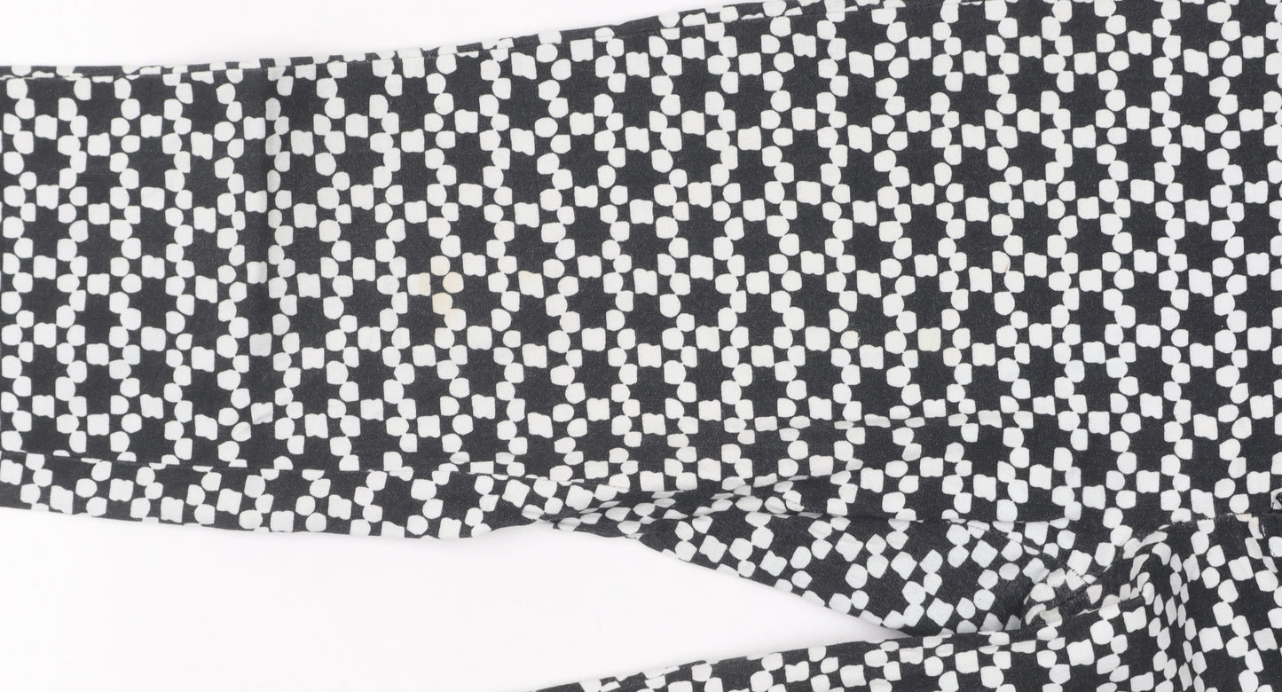 Banana Republic Women's Black Geometric Trousers, Size S