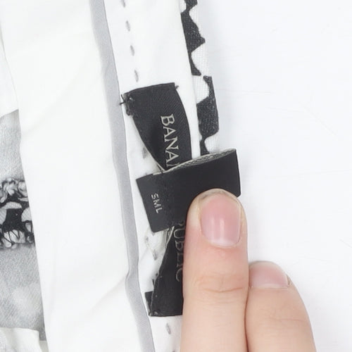 Banana Republic Women's Black Geometric Trousers, Size S