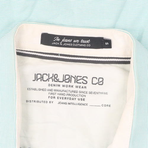 Jack & Jones Men's Blue Striped Casual Shirt Size S