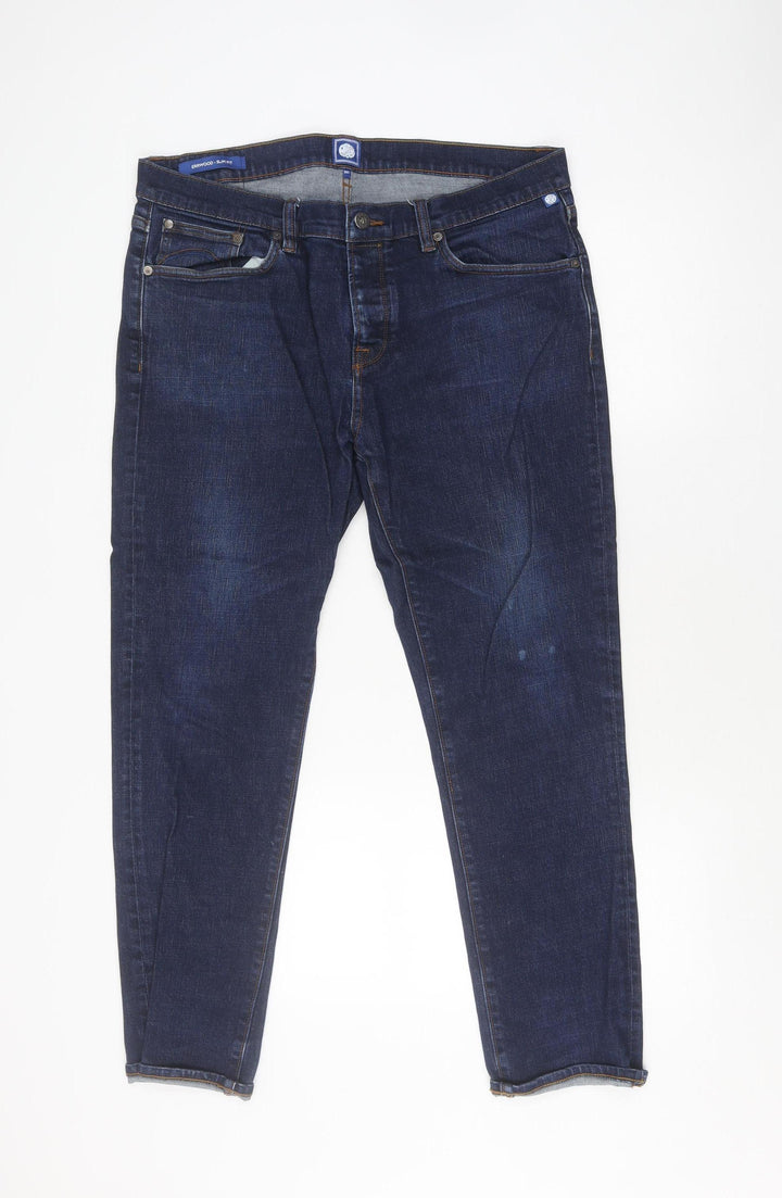 Pretty Green Blue Straight Jeans - Unisex, Size L