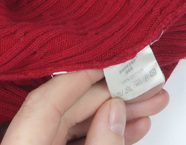 Viyella Women's Red Cotton Knit Short Sleeve T-Shirt