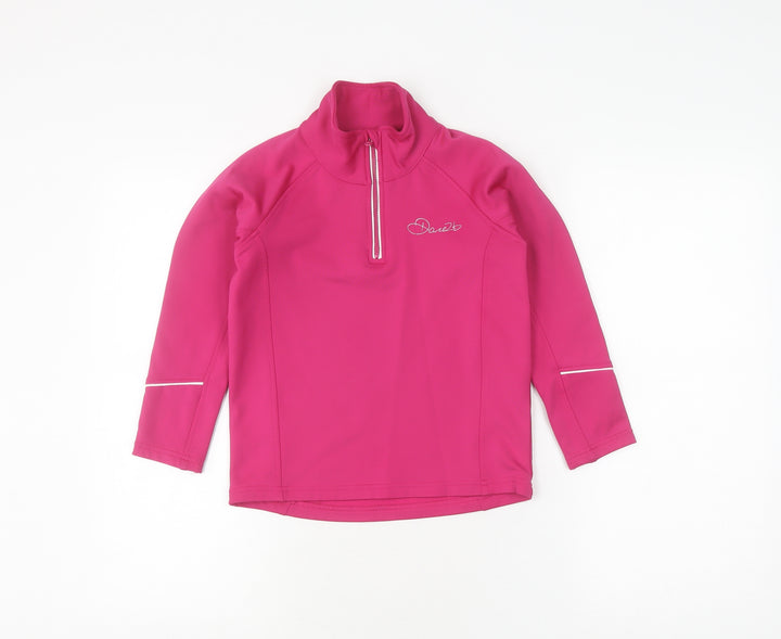 Dare 2b Girls Pink Hoodie, Size 7-8, Lightweight Fleece Jacket