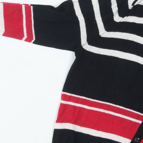 Laura Ashley Women's Black Striped Cardigan Size 14