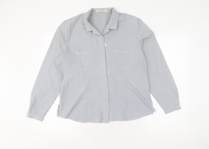 Jacques Vert Women's Blue Striped Nightshirt Size 12