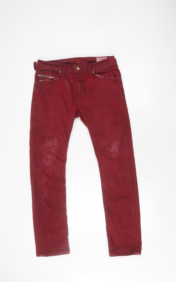 Diesel Women's Red Skinny Denim Jeggings W30