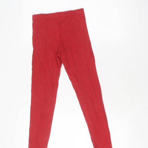 H&M Red Girls Leggings Size 10 - Comfortable Everyday Wear