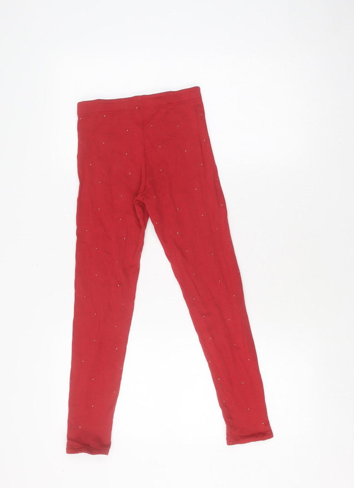 H&M Red Girls Leggings Size 10 - Comfortable Everyday Wear