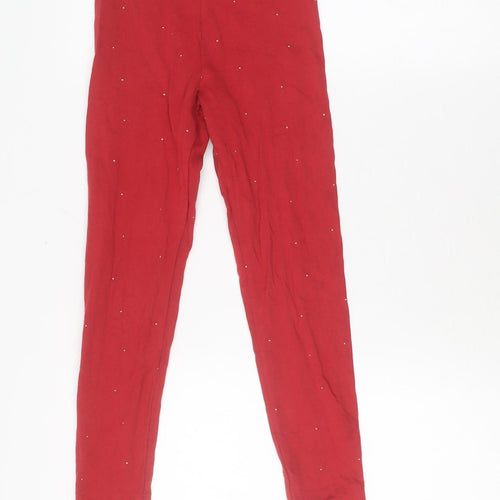 H&M Red Girls Leggings Size 10 - Comfortable Everyday Wear