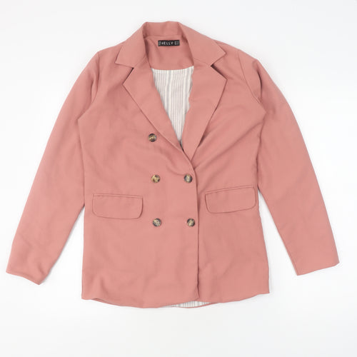 Helly Women's Pink Blazer, S, Casual Workwear Classic