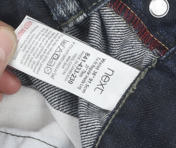 Next Men's Blue Straight Fit Jeans Size 36R