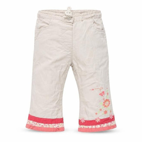 Mothercare Girls Beige Cropped Trousers, 18 Months, Elastic Waist