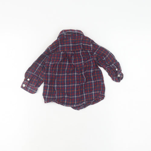 Gap Unisex Multicoloured Plaid Shirt Jacket 6-9 Months