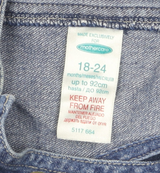 Mothercare Unisex Denim Dungaree, Blue, 18-24 Months, Casual