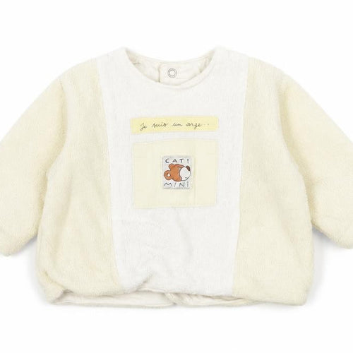Catimini White Unisex Baby Cardigan 3-6 Months Animal Theme