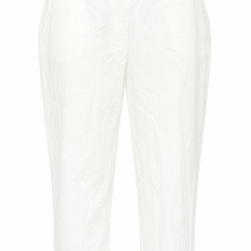 Gardeur Women's White Trousers Size 25 Elastic Waist