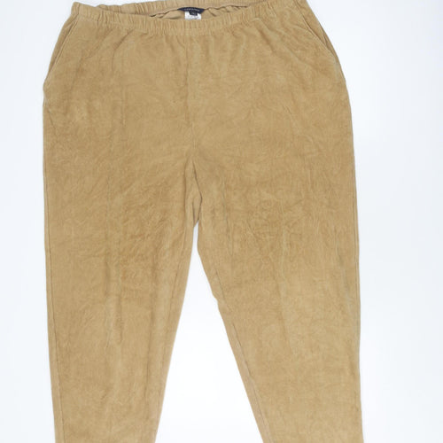 Lands' End Men's Beige Jogger Trousers Relaxed Fit 2XL