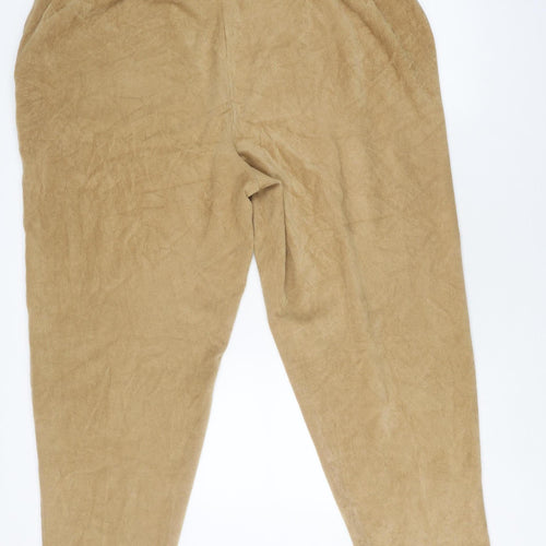 Lands' End Men's Beige Jogger Trousers Relaxed Fit 2XL
