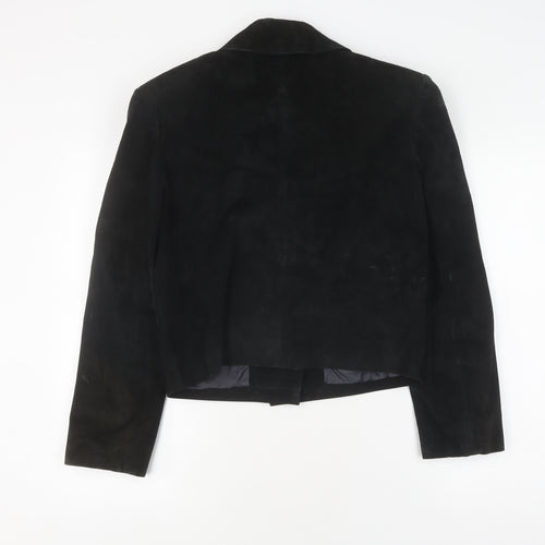 Avanti Women's Black Suede Jacket, Size 8, Lined Classic