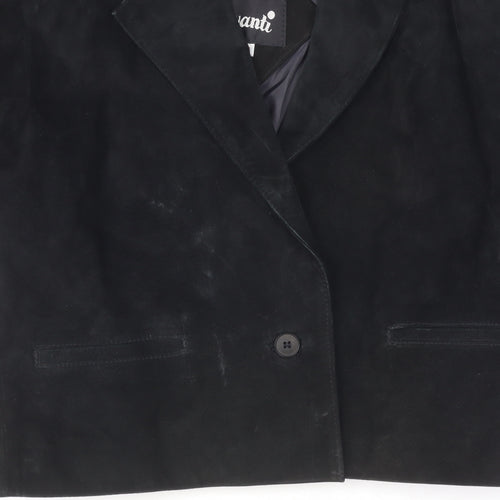 Avanti Women's Black Suede Jacket, Size 8, Lined Classic