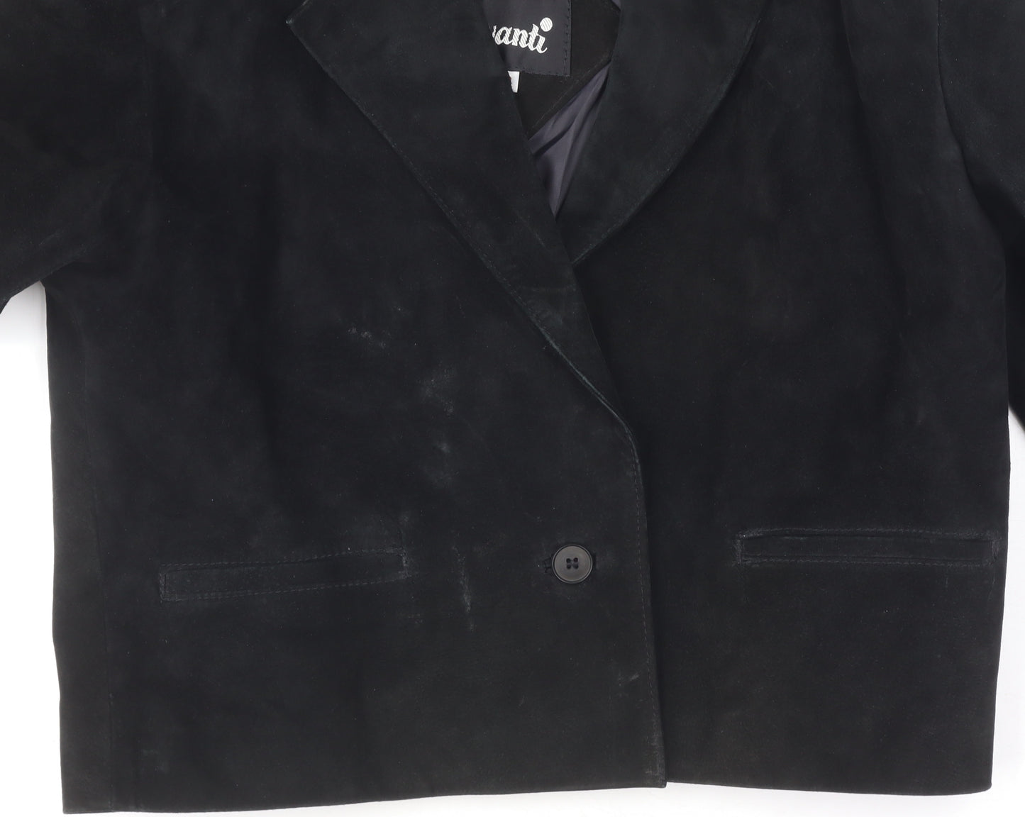 Avanti Women's Black Suede Jacket, Size 8, Lined Classic