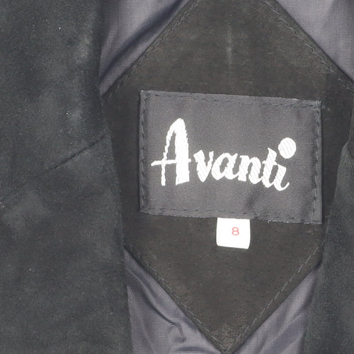 Avanti Women's Black Suede Jacket, Size 8, Lined Classic