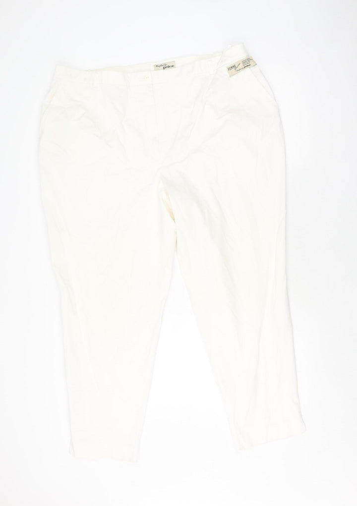 Gardeur Women's Ivory Comfortable Trousers, Size 24