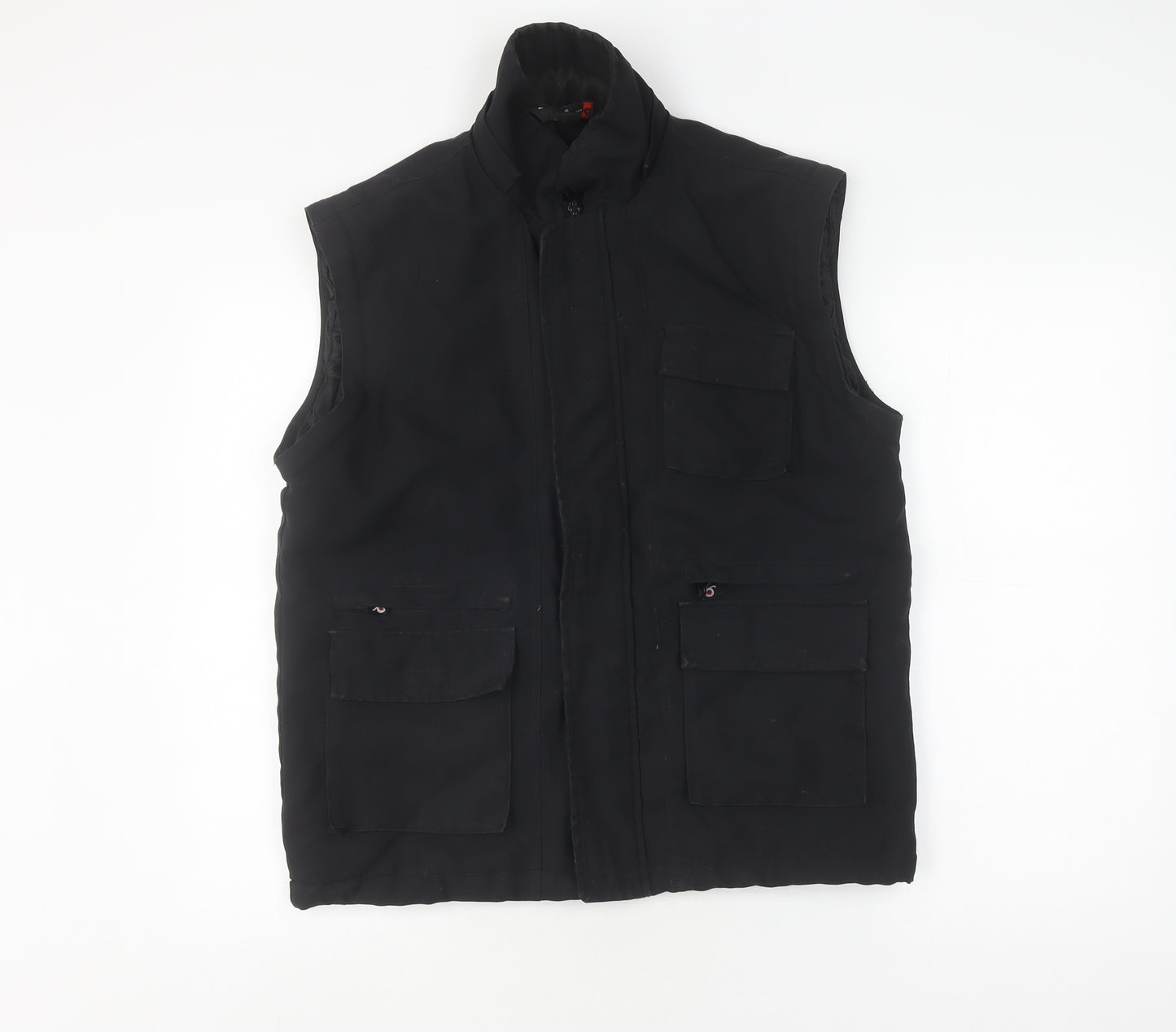 Duke Jeans Mens Black Waistcoat Lined, Size L