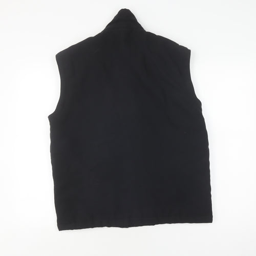 Duke Jeans Mens Black Waistcoat Lined, Size L