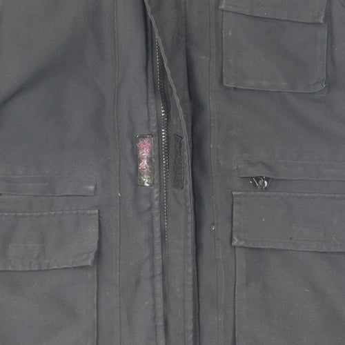 Duke Jeans Mens Black Waistcoat Lined, Size L