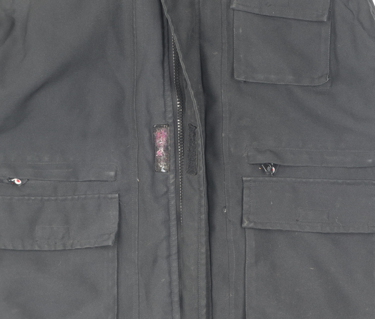 Duke Jeans Mens Black Waistcoat Lined, Size L