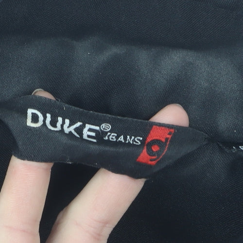 Duke Jeans Mens Black Waistcoat Lined, Size L