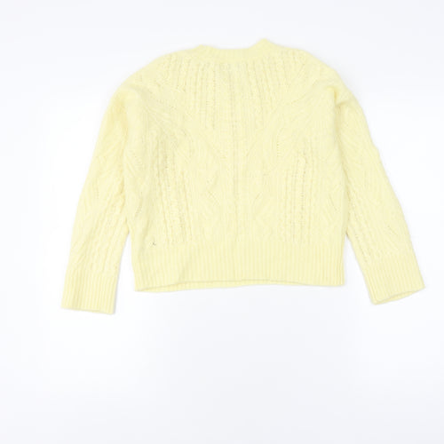 Vince Women's Ivory Cable-Knit Pullover Jumper XXS