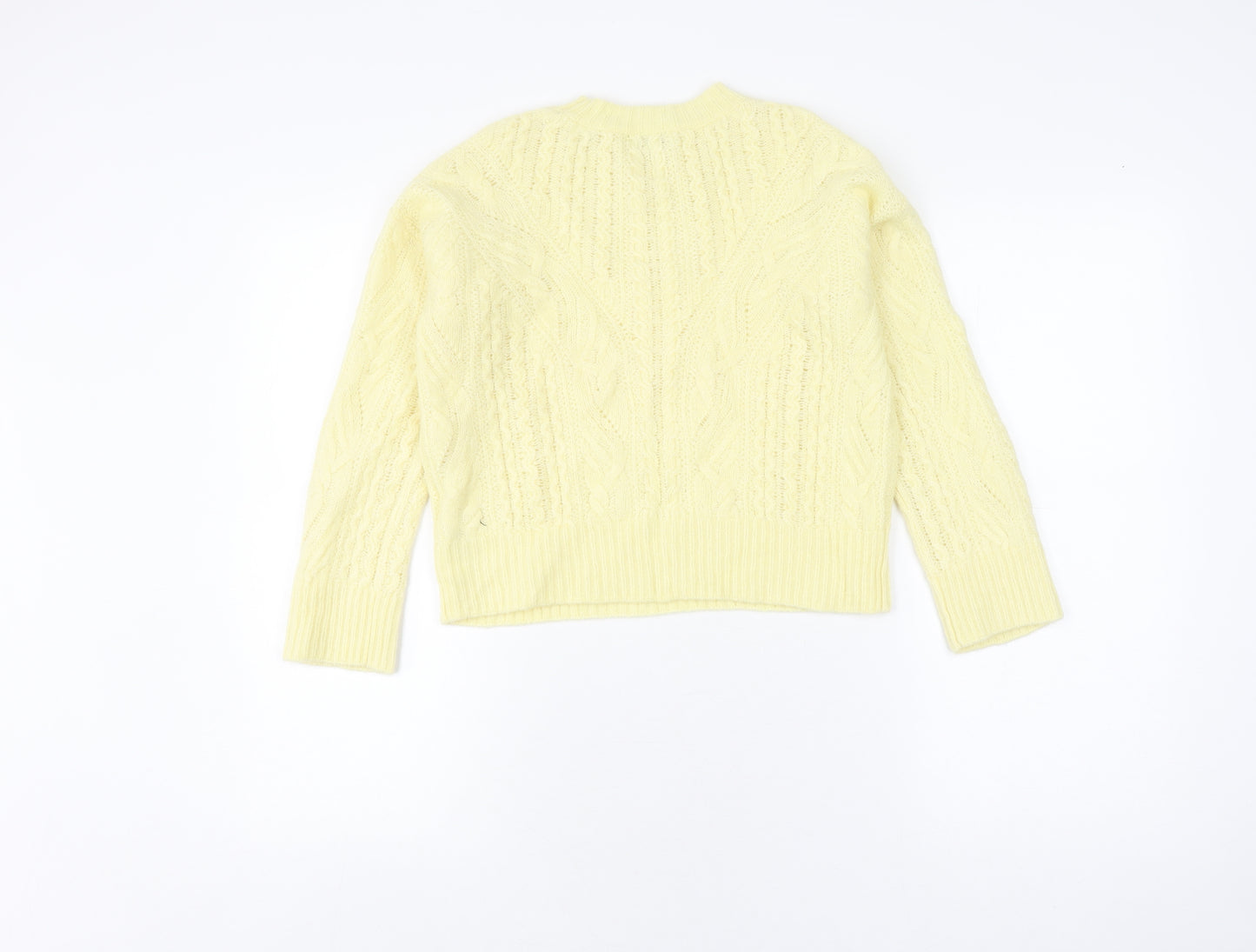 Vince Women's Ivory Cable-Knit Pullover Jumper XXS