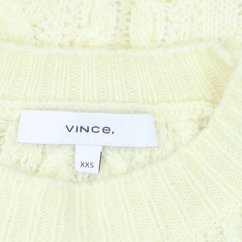Vince Women's Ivory Cable-Knit Pullover Jumper XXS