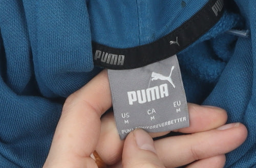 Puma Men's Blue Hoodie M Pullover with Logo