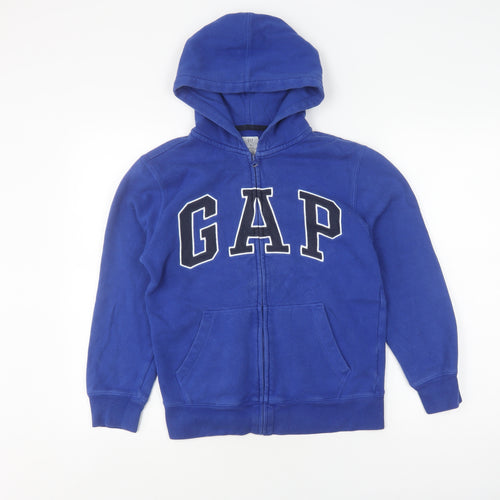 GAP Boys Blue Full Zip Hoodie 12-13 Years with Logo