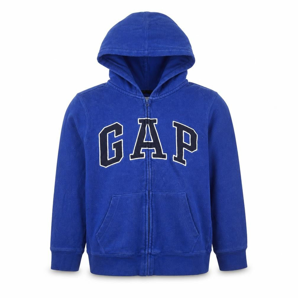 GAP Boys Blue Full Zip Hoodie 12-13 Years with Logo