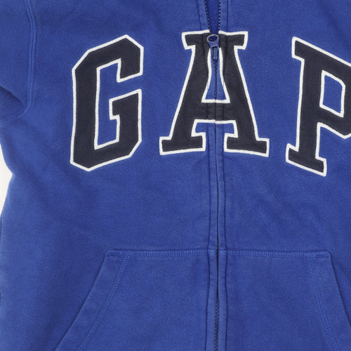 GAP Boys Blue Full Zip Hoodie 12-13 Years with Logo