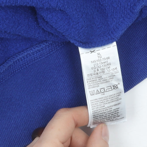 GAP Boys Blue Full Zip Hoodie 12-13 Years with Logo