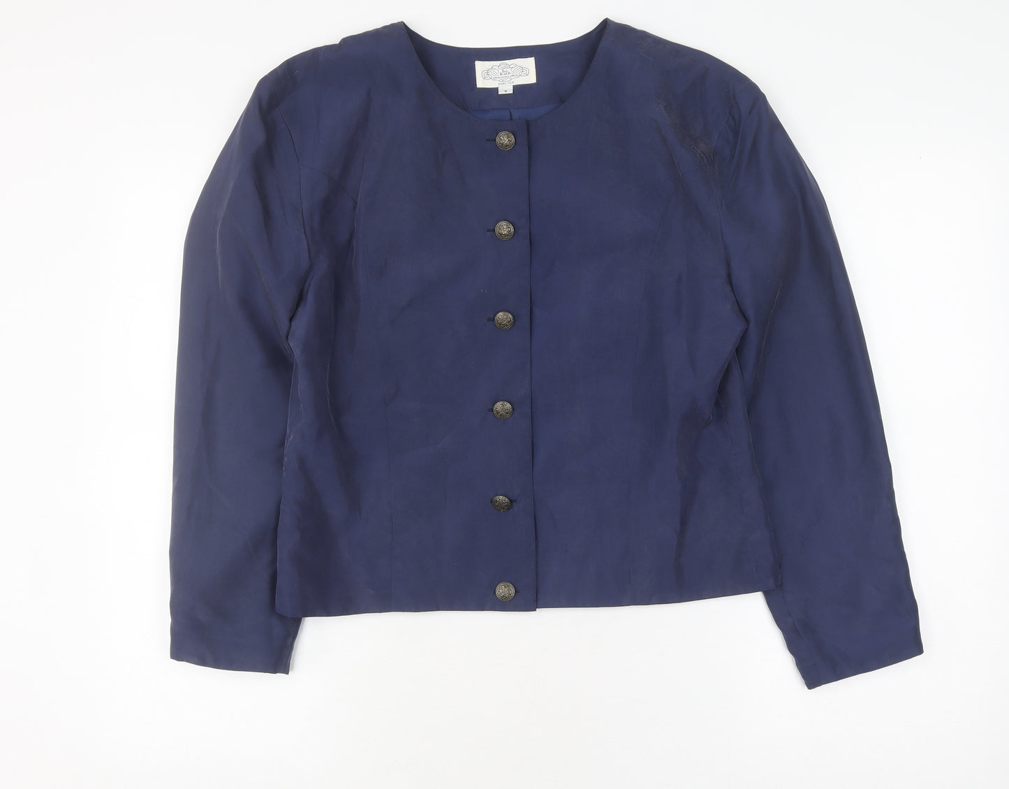 Tie Rack Women's Blue Silk Suit Jacket M