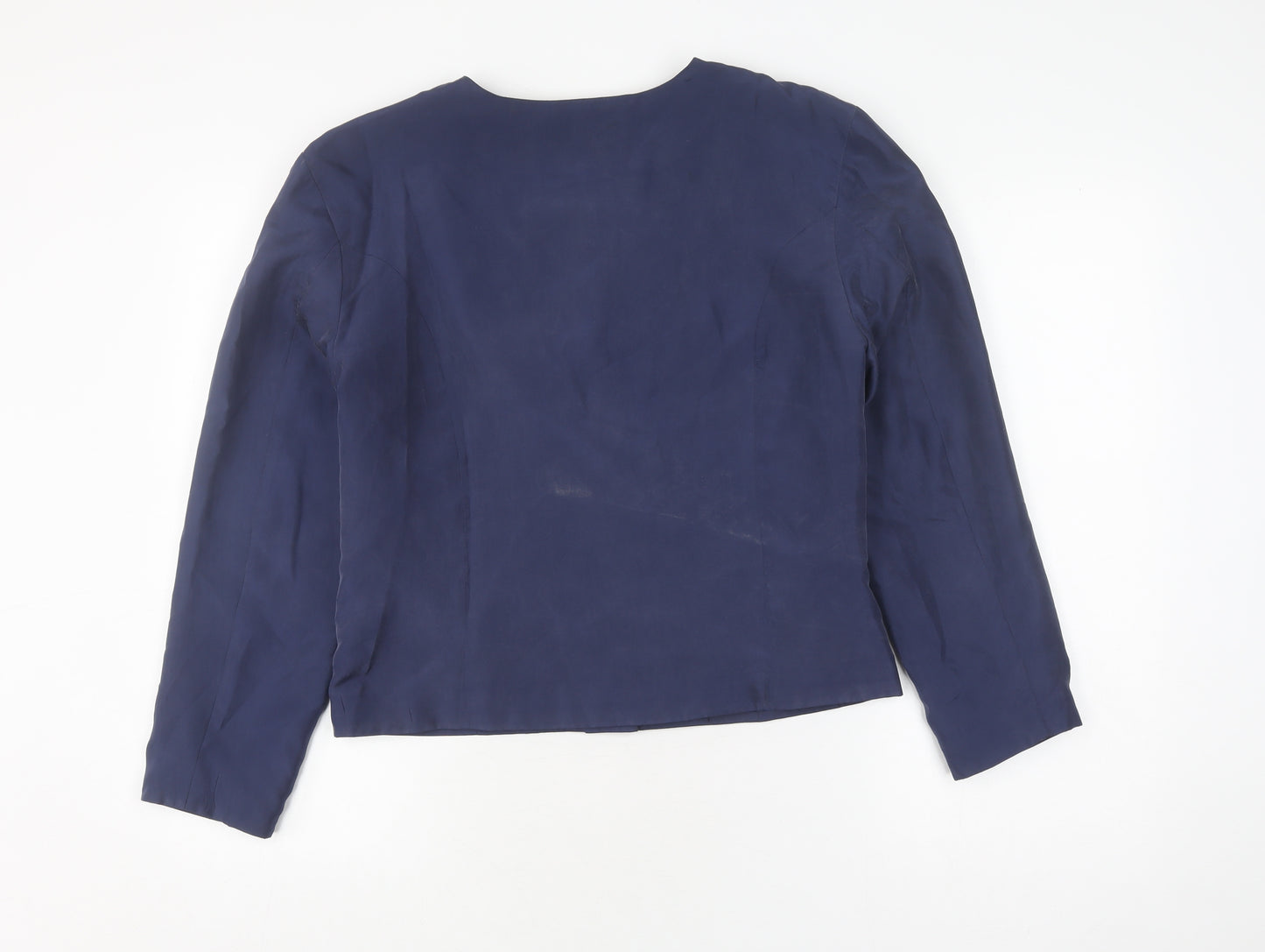 Tie Rack Women's Blue Silk Suit Jacket M
