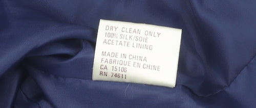 Tie Rack Women's Blue Silk Suit Jacket M
