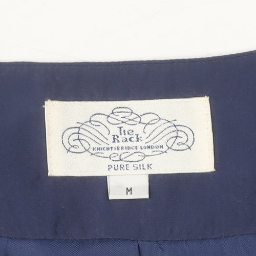 Tie Rack Women's Blue Silk Suit Jacket M