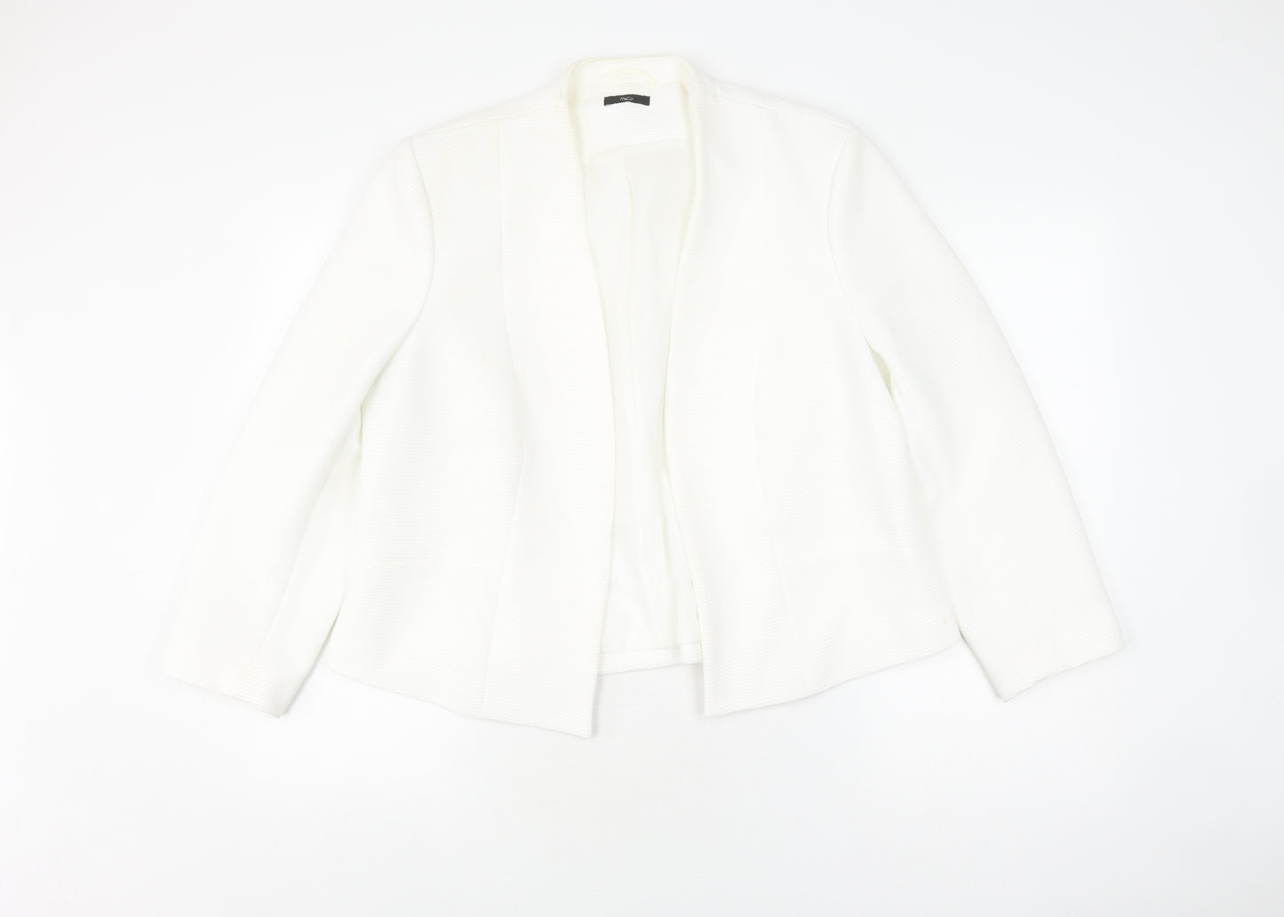 M&Co Women's Ivory Blazer, Size 18, Long Sleeve